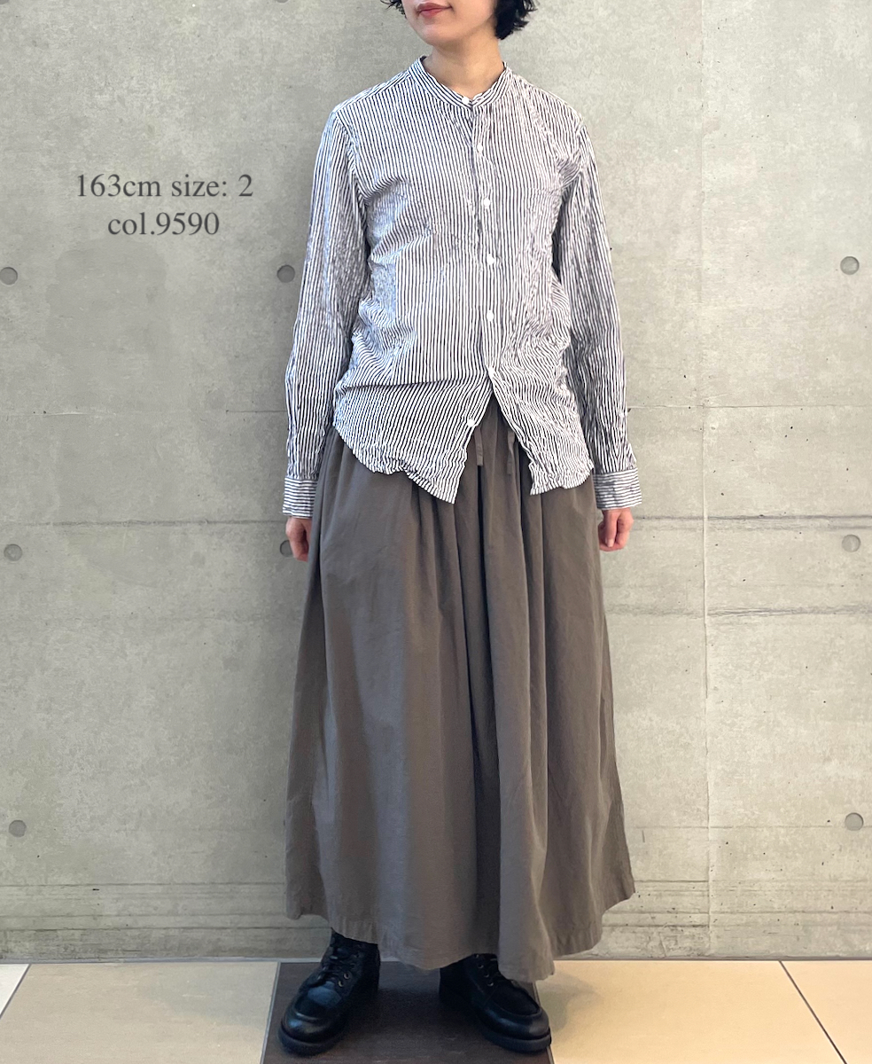 INAM1952PD (スカート) 40'S POPLIN OVER DYED EASY GATHERED SKIRT