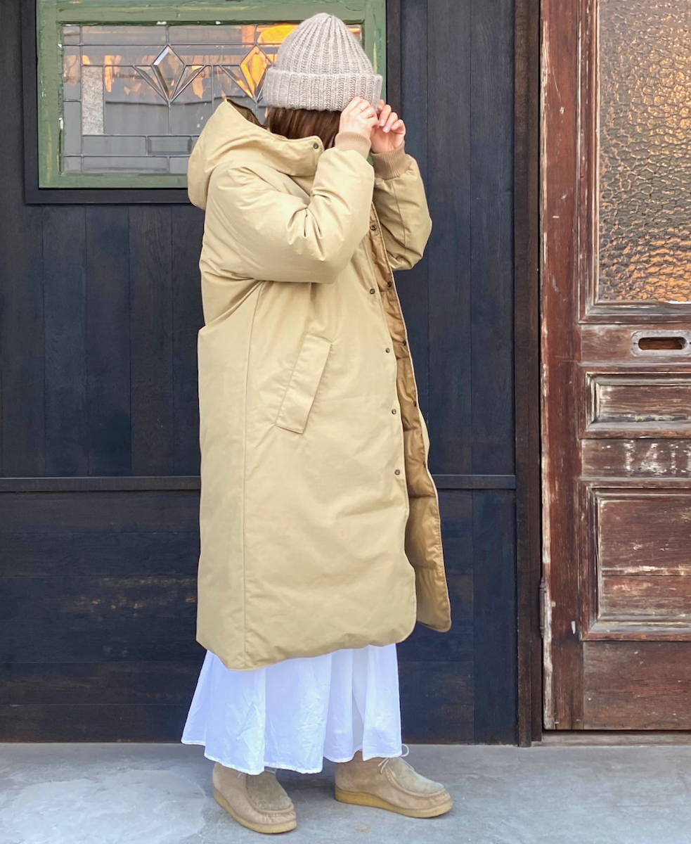 NAM2256R (コート) NYLON / COTTON REVERSIBLE DOWN SNAP FRONT HOODED COAT