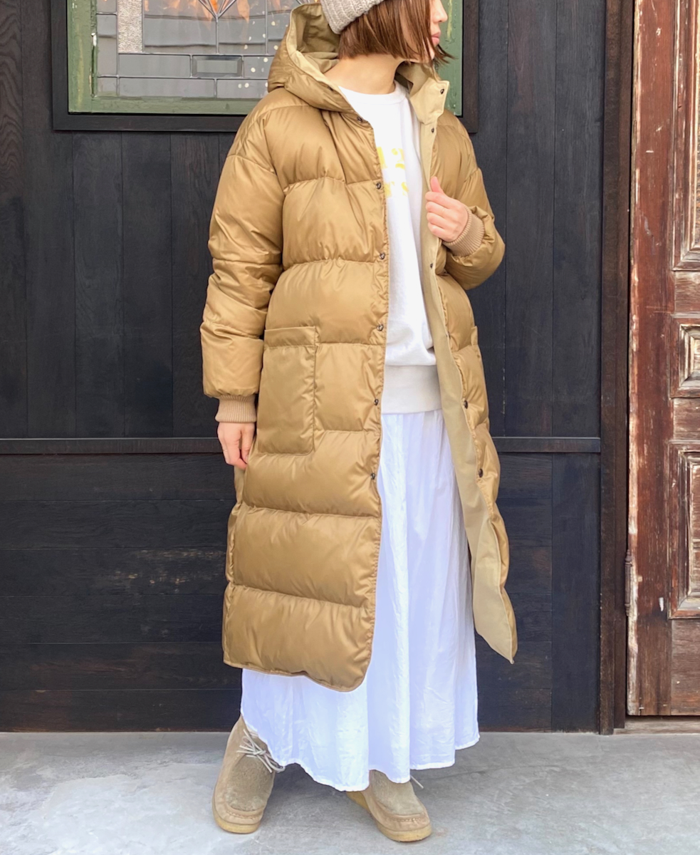 NAM2256R (コート) NYLON / COTTON REVERSIBLE DOWN SNAP FRONT HOODED COAT