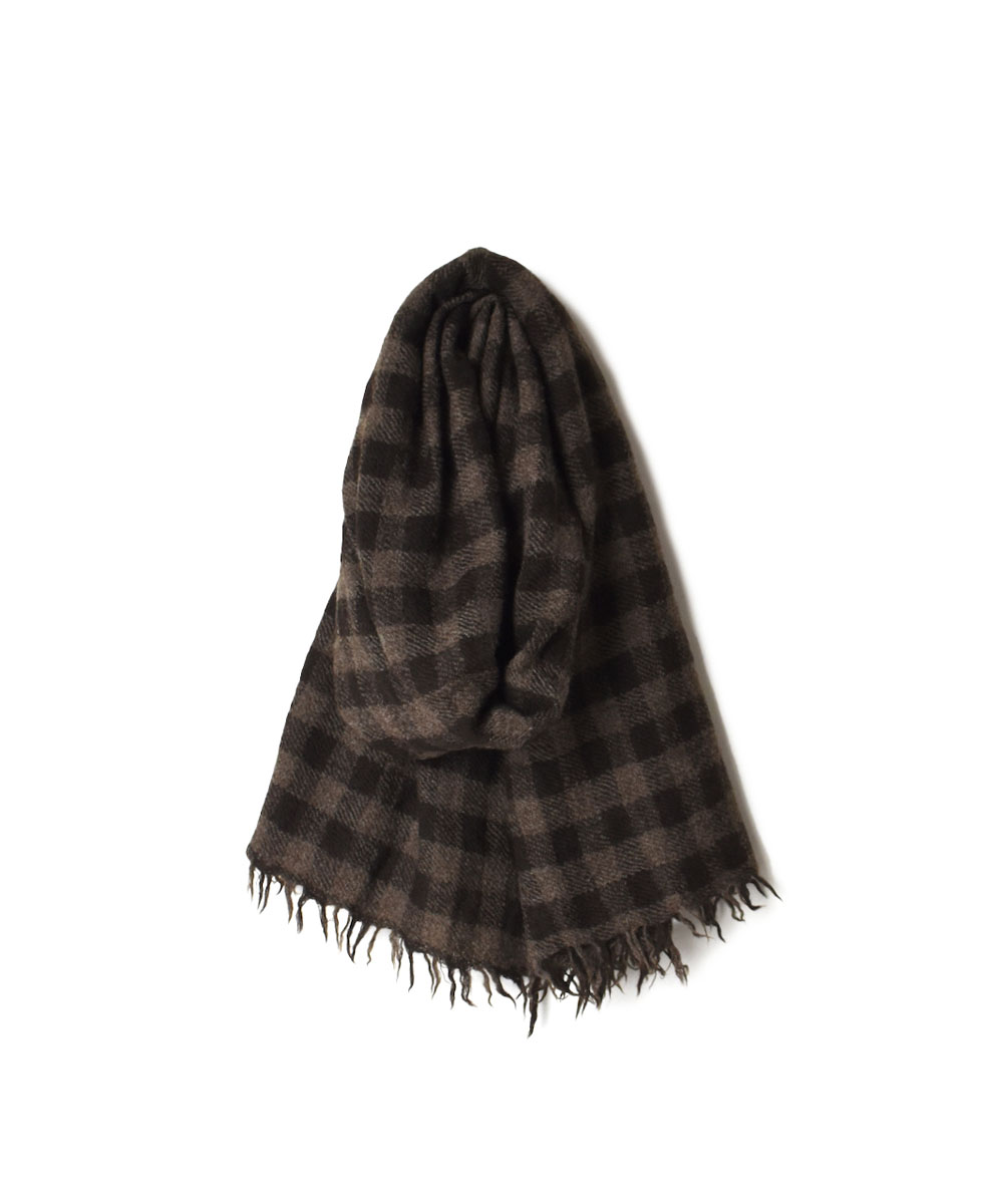 NSL20501 (ストール) BOILED WOOL GINGHAM CHECK STOLE