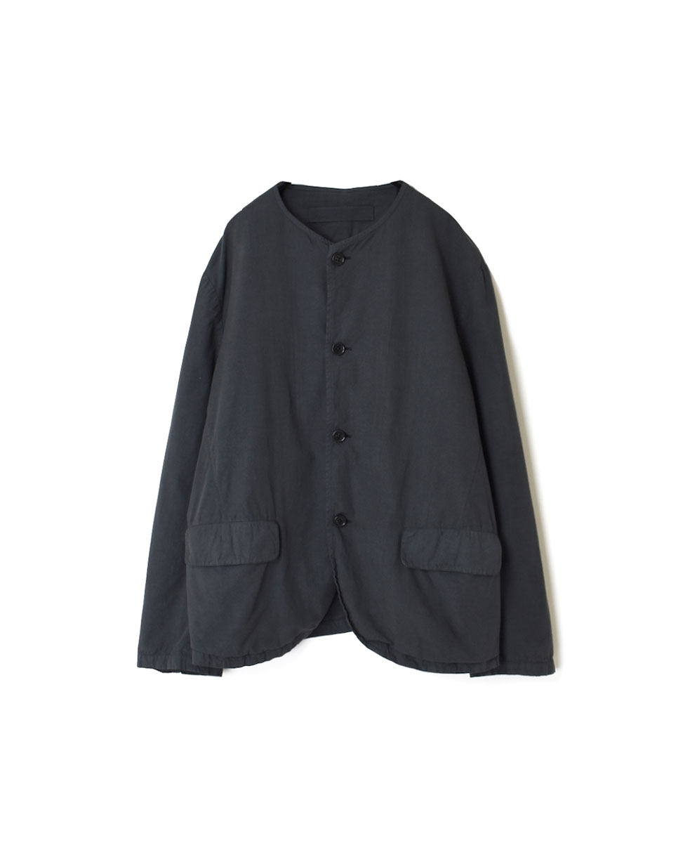 NVL2302PD (ジャケット) 40’S POPLIN OVERDYED SIDE VENTS NO COLLAR JACKET