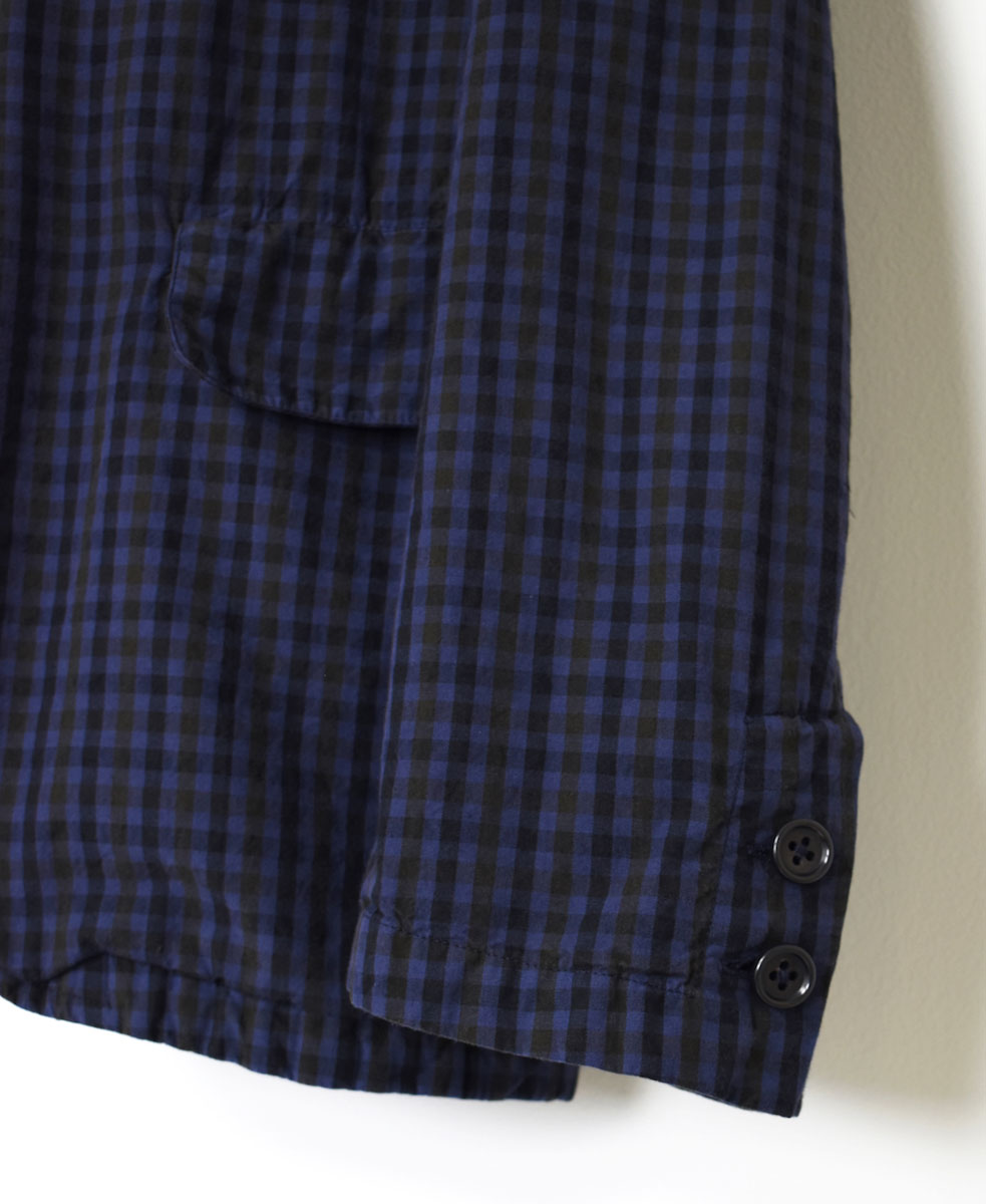 NVL2301PCD (ジャケット) POPLIN BROWN CHECK OVERDYED SIDE VENTS TAILORED JACKET│