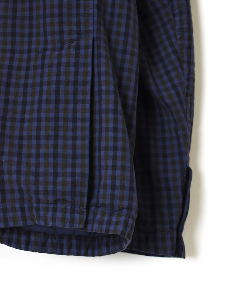 NVL2301PCD (ジャケット) POPLIN BROWN CHECK OVERDYED SIDE VENTS TAILORED JACKET│