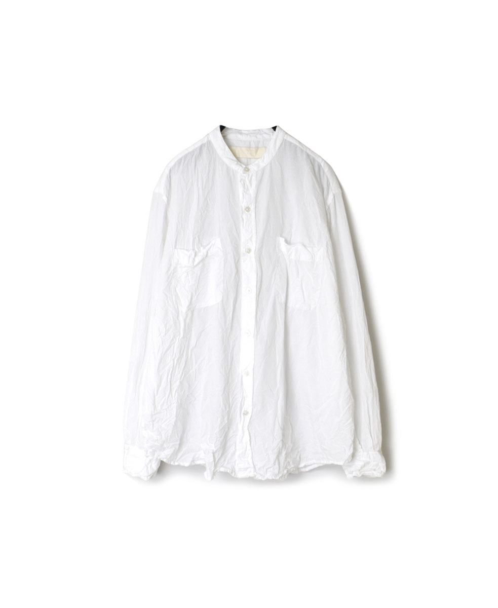 NVL1951CBW (シャツ) 60’S ORGANIC CAMBRIC BANDED COLLAR L/SL OVERSIZED SHIRT