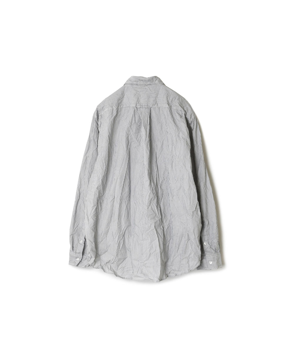 NVL1861MSW (シャツ) COTTON MINI STRIPE REGULAR COLLAR L/SL OVERSIZED SHIRT