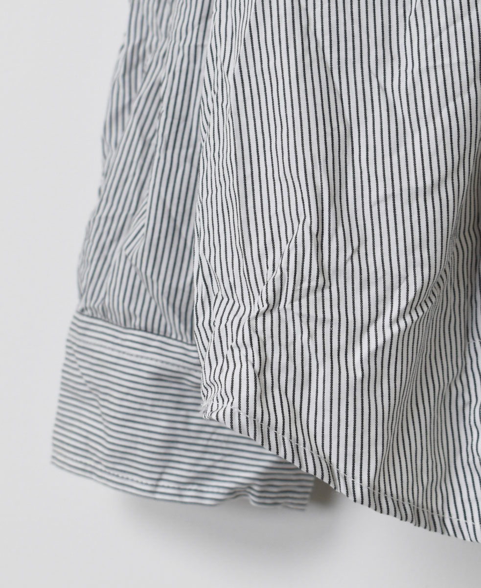 NVL1861MSW (シャツ) COTTON MINI STRIPE REGULAR COLLAR L/SL OVERSIZED SHIRT