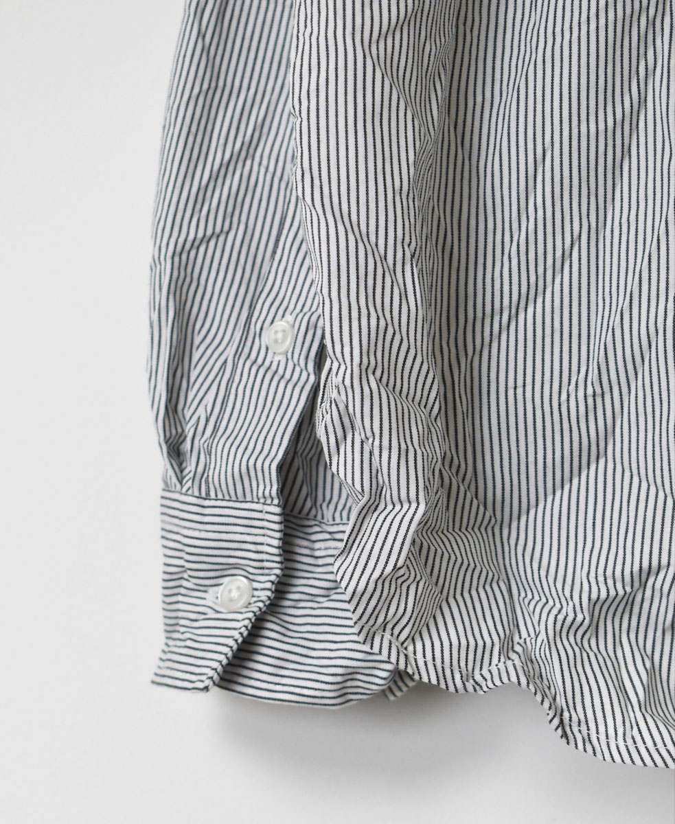 NVL1861MSW (シャツ) COTTON MINI STRIPE REGULAR COLLAR L/SL OVERSIZED SHIRT