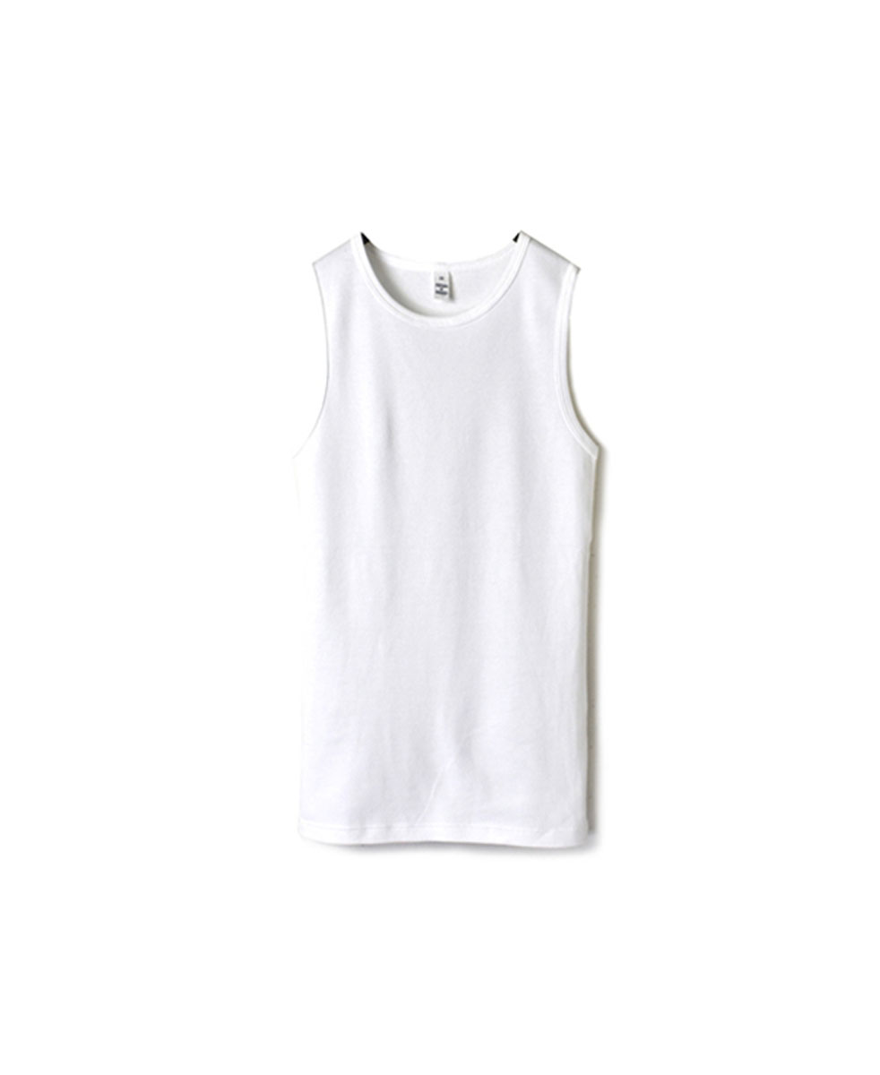 NMF1801 (ノースリーブ) 1x1 RIB COTTON CREW-NECK SLEEVELESS-T