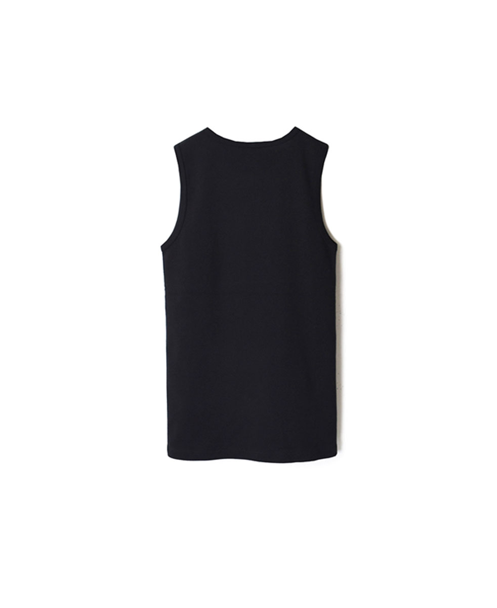 NMF1801 (ノースリーブ) 1x1 RIB COTTON CREW-NECK SLEEVELESS-T