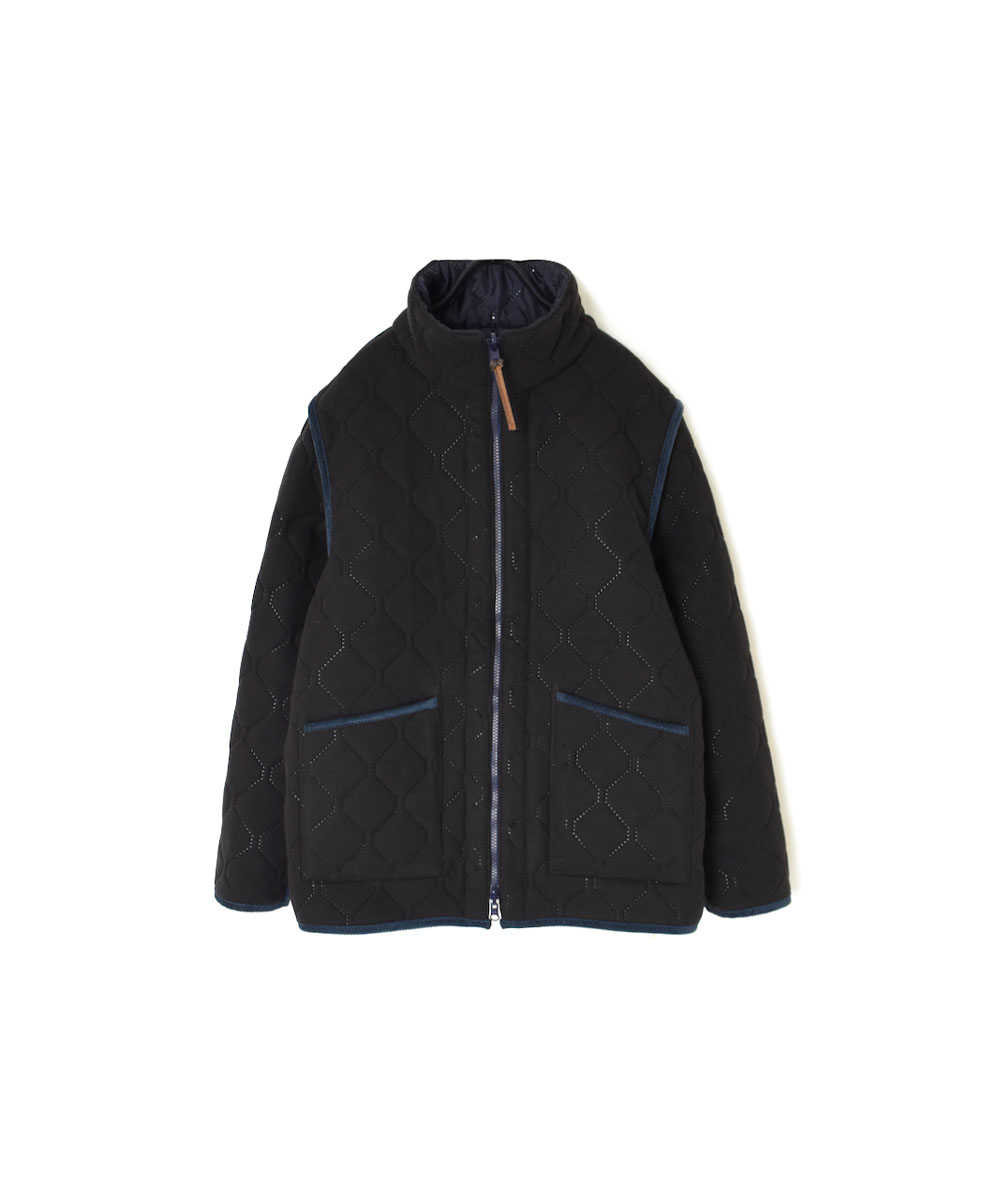 NAM9977  (ジャケット) POLYxFLEECE HEAT QUILT REVERSIBLE HIGH-NECK FULL DOUBLE ZIP-UP