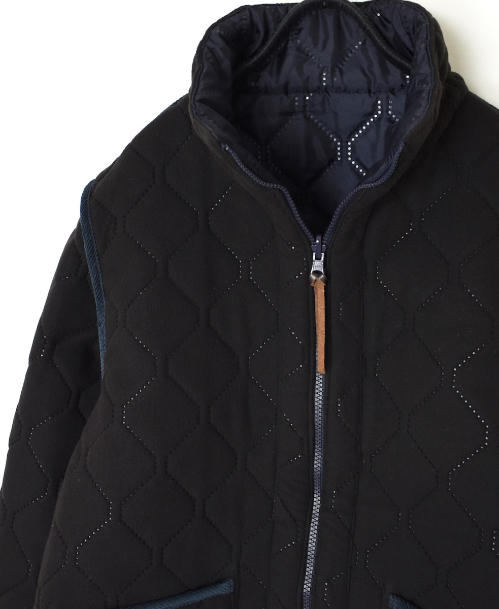 NAM9977  (ジャケット) POLYxFLEECE HEAT QUILT REVERSIBLE HIGH-NECK FULL DOUBLE ZIP-UP