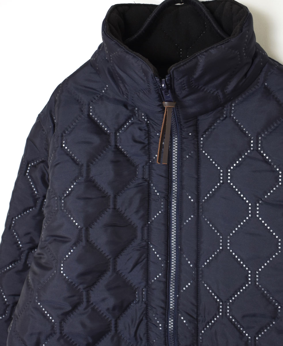 NAM9977  (ジャケット) POLYxFLEECE HEAT QUILT REVERSIBLE HIGH-NECK FULL DOUBLE ZIP-UP