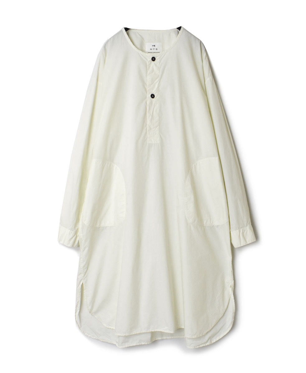 INHT2301CP (ロングシャツ) 60s COTTON POPLIN HENLEY NECK LONG SHIRT