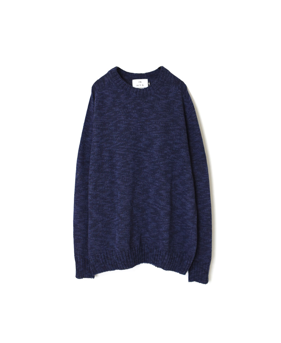 SNHT2301 (ニット) LINEN / COTTON PLAIN KNIT CREW-NECK PULLOVER