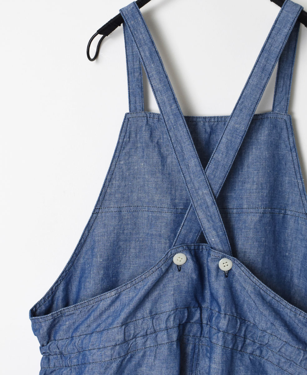 linen overall shorts