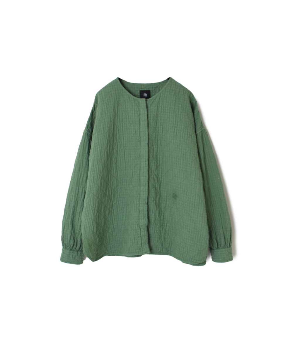 NMDS22103D (シャツ) QUILTED ORGANIC COTTON BIG CHECK (OVERDYE) FLY FRONT CREW-NECK SHIRT