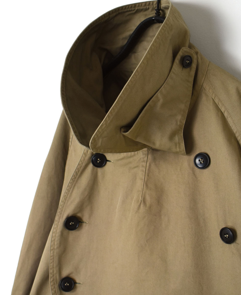 NHT2201BC (コート) MEDIUM WEIGHT COTTON TWILL OVERDYE DOUBLE OVER COAT