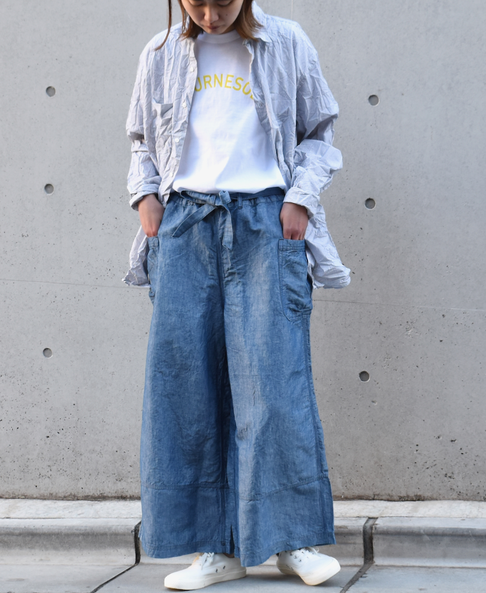 NVL1861MSW (シャツ) COTTON MINI STRIPE REGULAR COLLAR L/SL OVERSIZED SHIRT