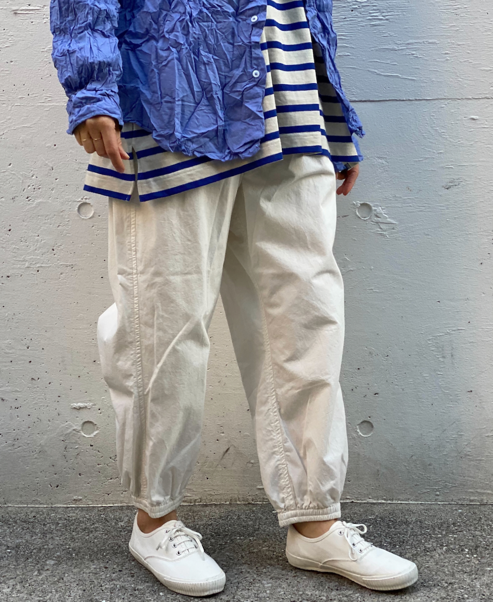 NVL2011PD (パンツ) 40'S COTTON POPLIN OVERDYED EASY PANTS