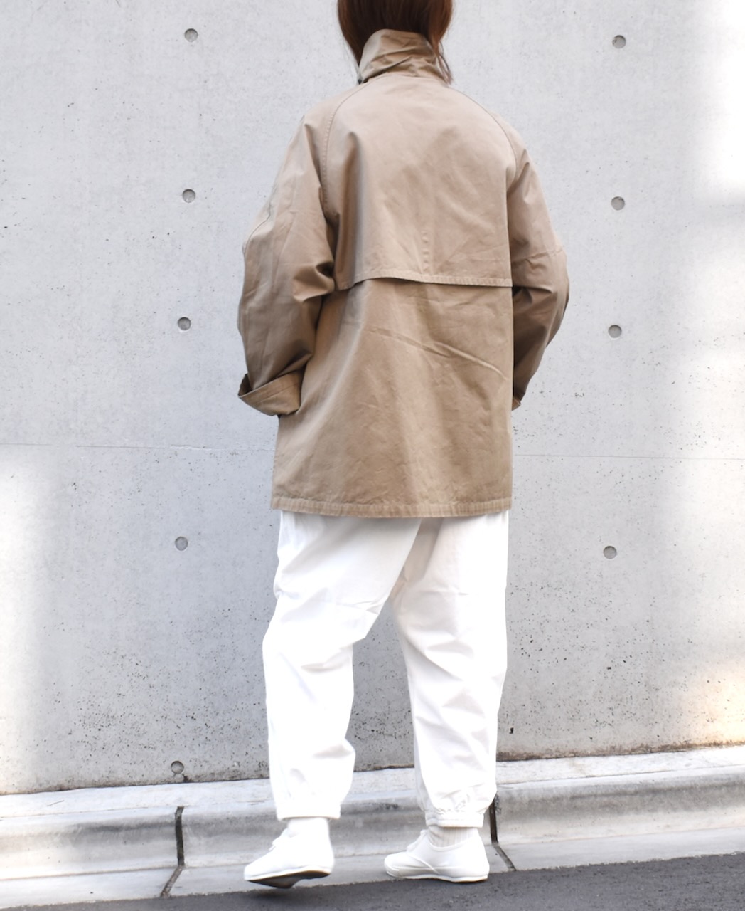 NHT2201BC (コート) MEDIUM WEIGHT COTTON TWILL OVERDYE DOUBLE OVER COAT