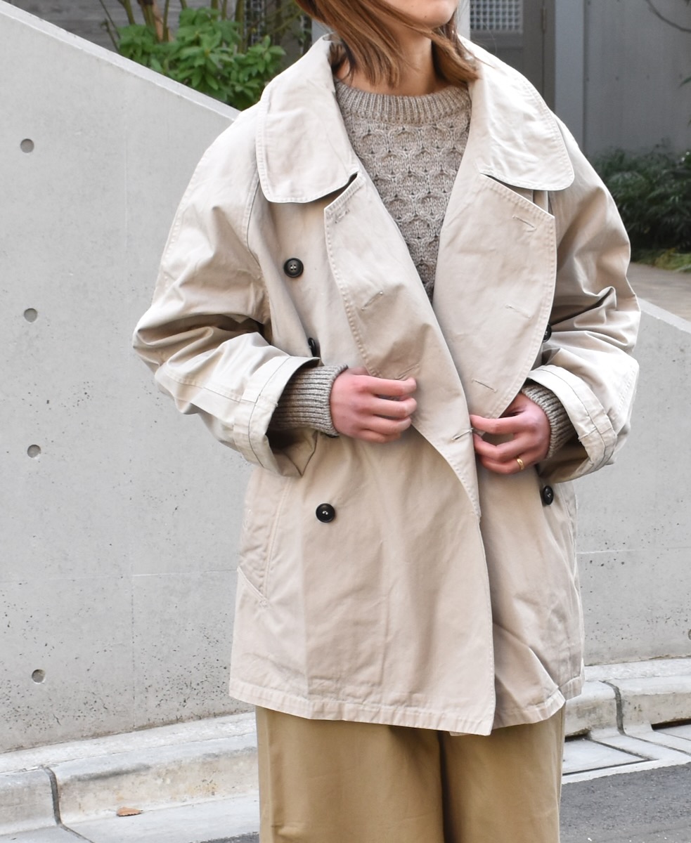 NHT2201BC (コート) MEDIUM WEIGHT COTTON TWILL OVERDYE DOUBLE OVER COAT