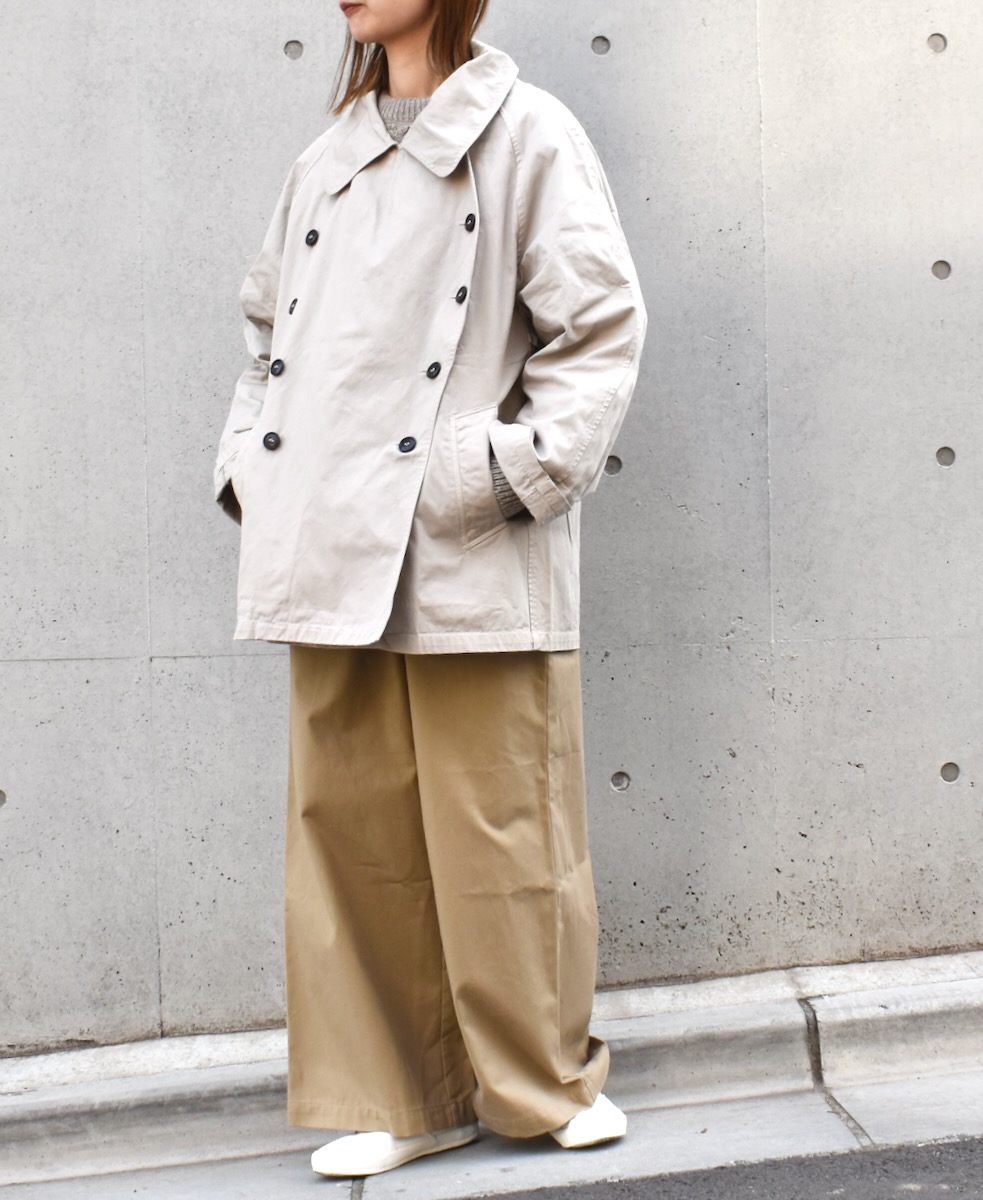 NHT2201BC (コート) MEDIUM WEIGHT COTTON TWILL OVERDYE DOUBLE OVER COAT