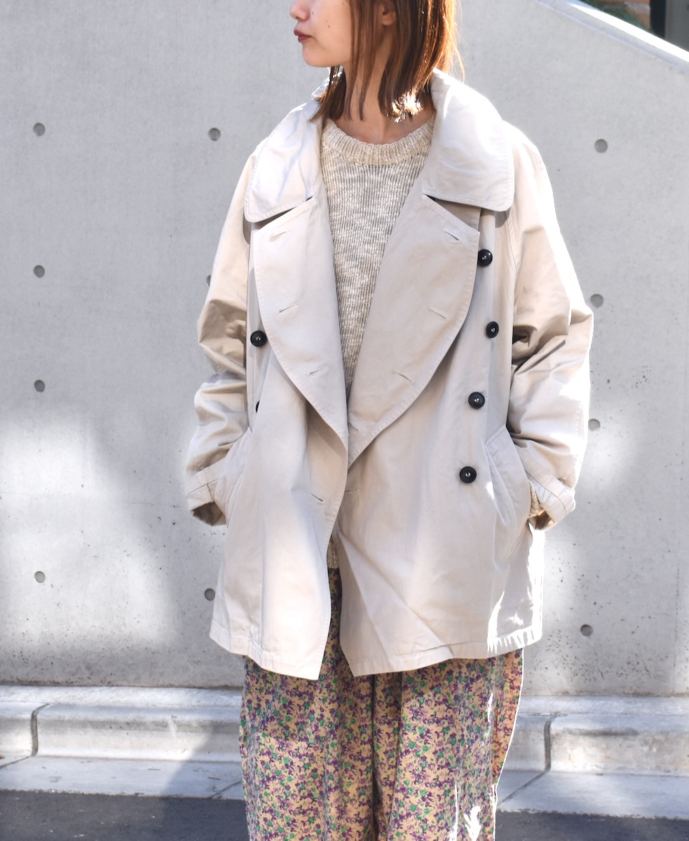 NHT2201BC (コート) MEDIUM WEIGHT COTTON TWILL OVERDYE DOUBLE OVER COAT