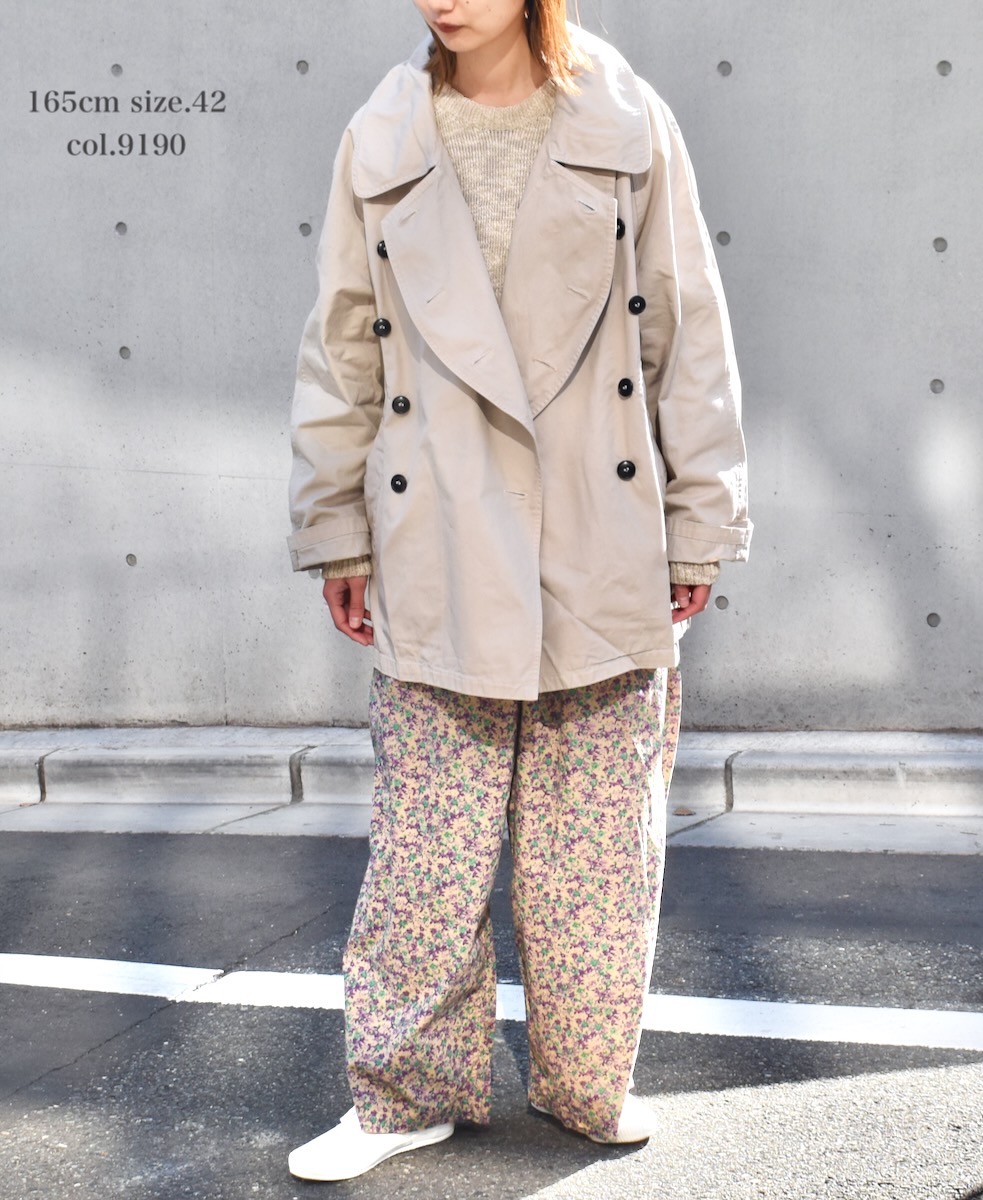 NHT2201BC (コート) MEDIUM WEIGHT COTTON TWILL OVERDYE DOUBLE OVER COAT