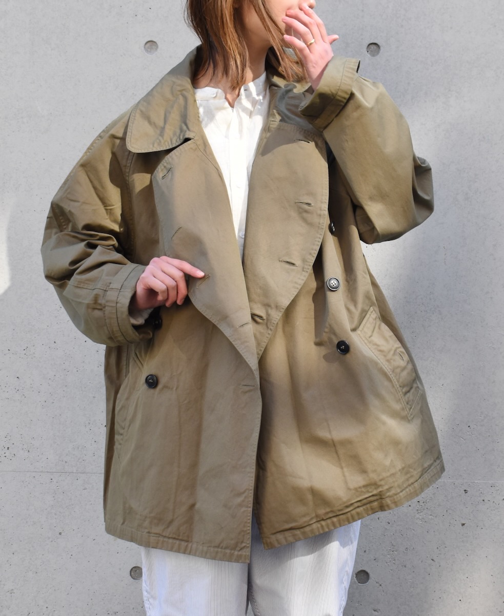 NHT2201BC (コート) MEDIUM WEIGHT COTTON TWILL OVERDYE DOUBLE OVER COAT