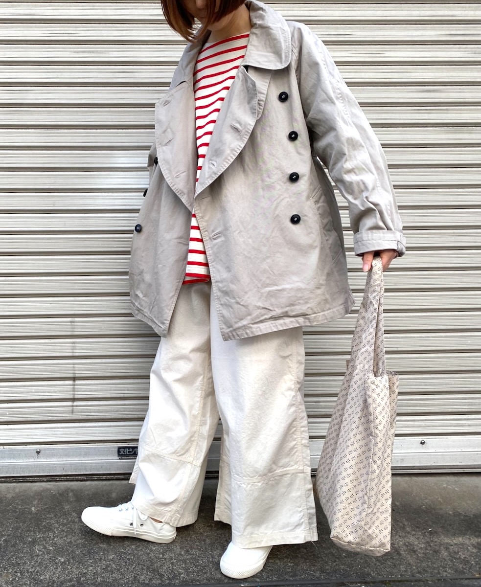 NHT2201BC (コート) MEDIUM WEIGHT COTTON TWILL OVERDYE DOUBLE OVER COAT