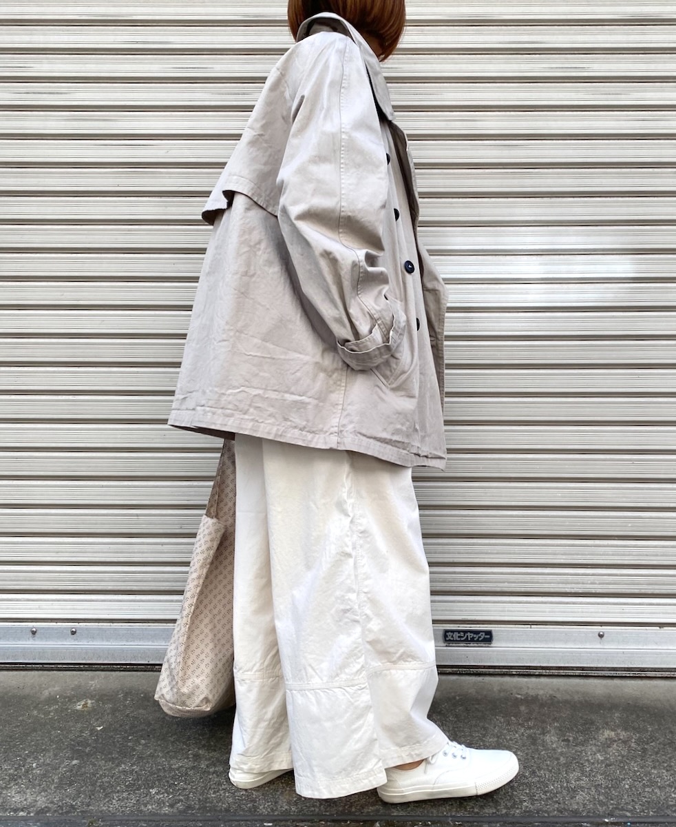 NHT2201BC (コート) MEDIUM WEIGHT COTTON TWILL OVERDYE DOUBLE OVER COAT