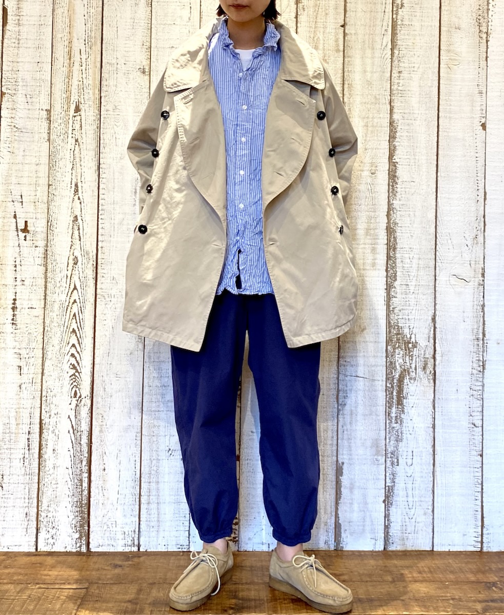 NHT2201BC (コート) MEDIUM WEIGHT COTTON TWILL OVERDYE DOUBLE OVER COAT
