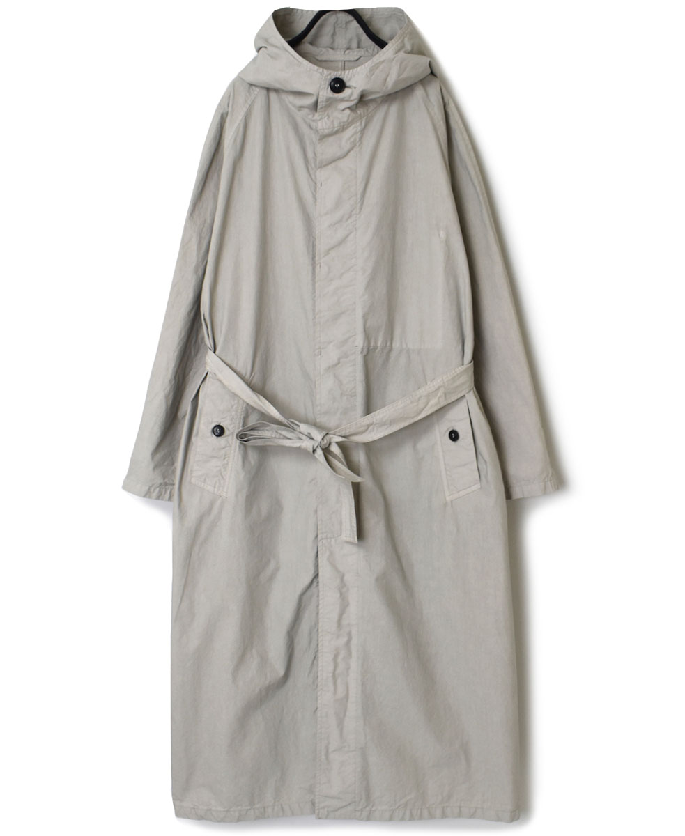 NHT2301TC (コート) LIGHT WEIGHT COTTON OVERDYE HOODED COAT WITH BELT