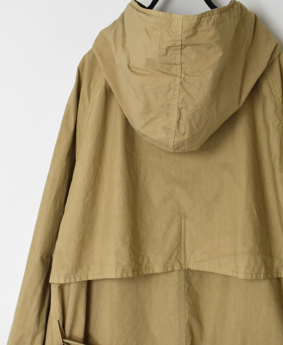 NHT2301TC (コート) LIGHT WEIGHT COTTON OVERDYE HOODED COAT WITH BELT