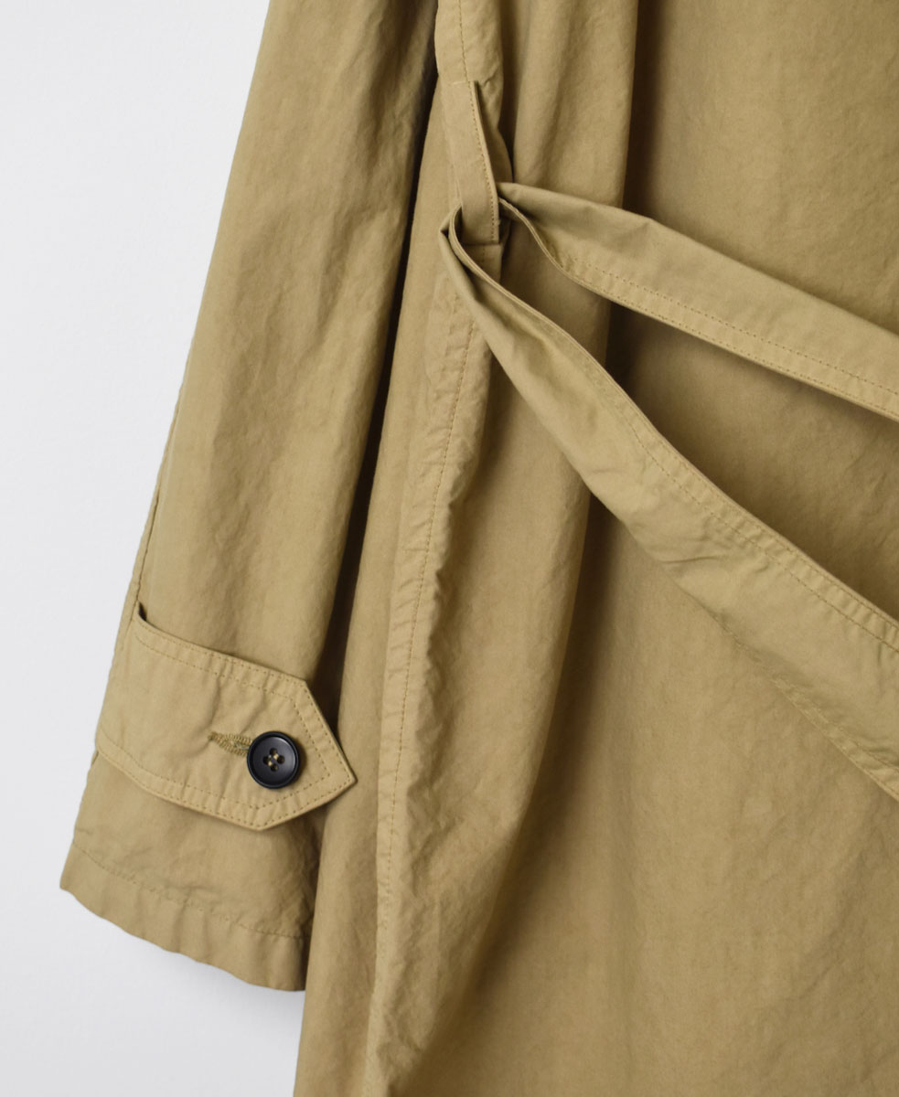 NHT2301TC (コート) LIGHT WEIGHT COTTON OVERDYE HOODED COAT WITH BELT