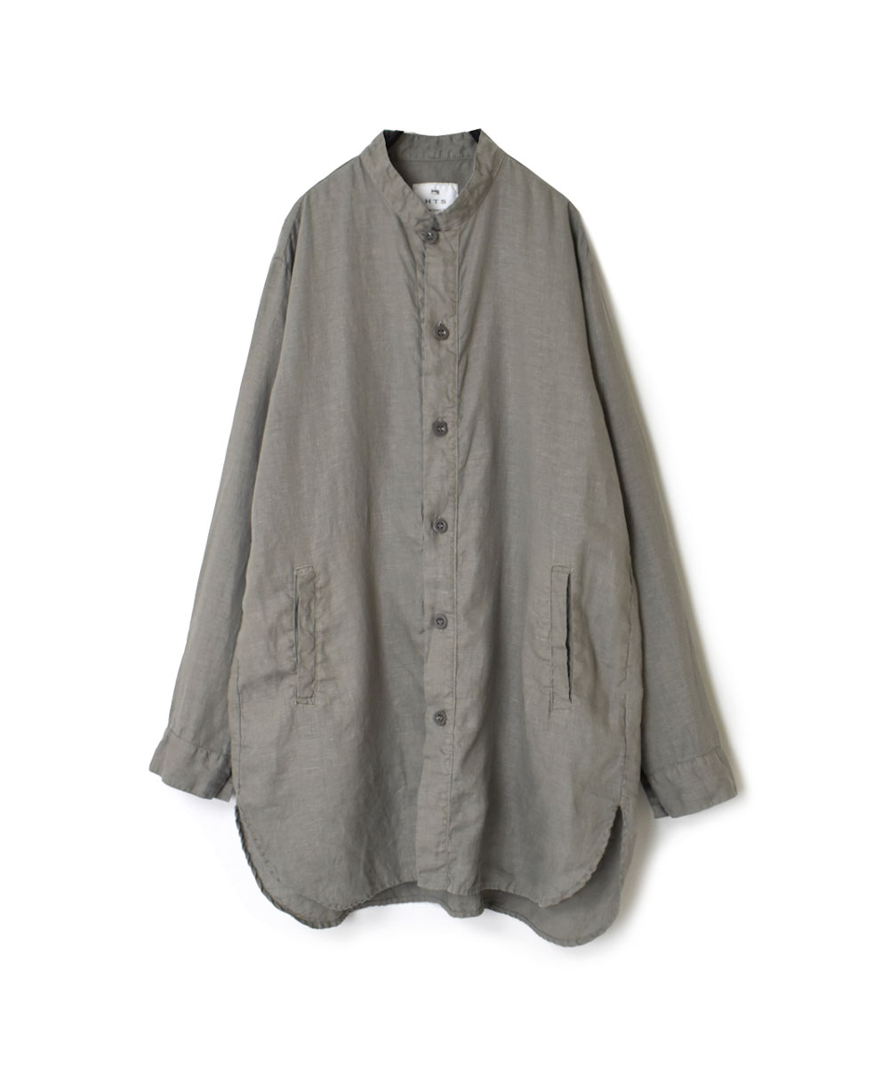 LNHT2021L (シャツ) LINEN PLAIN STAND COLLAR SHIRTS