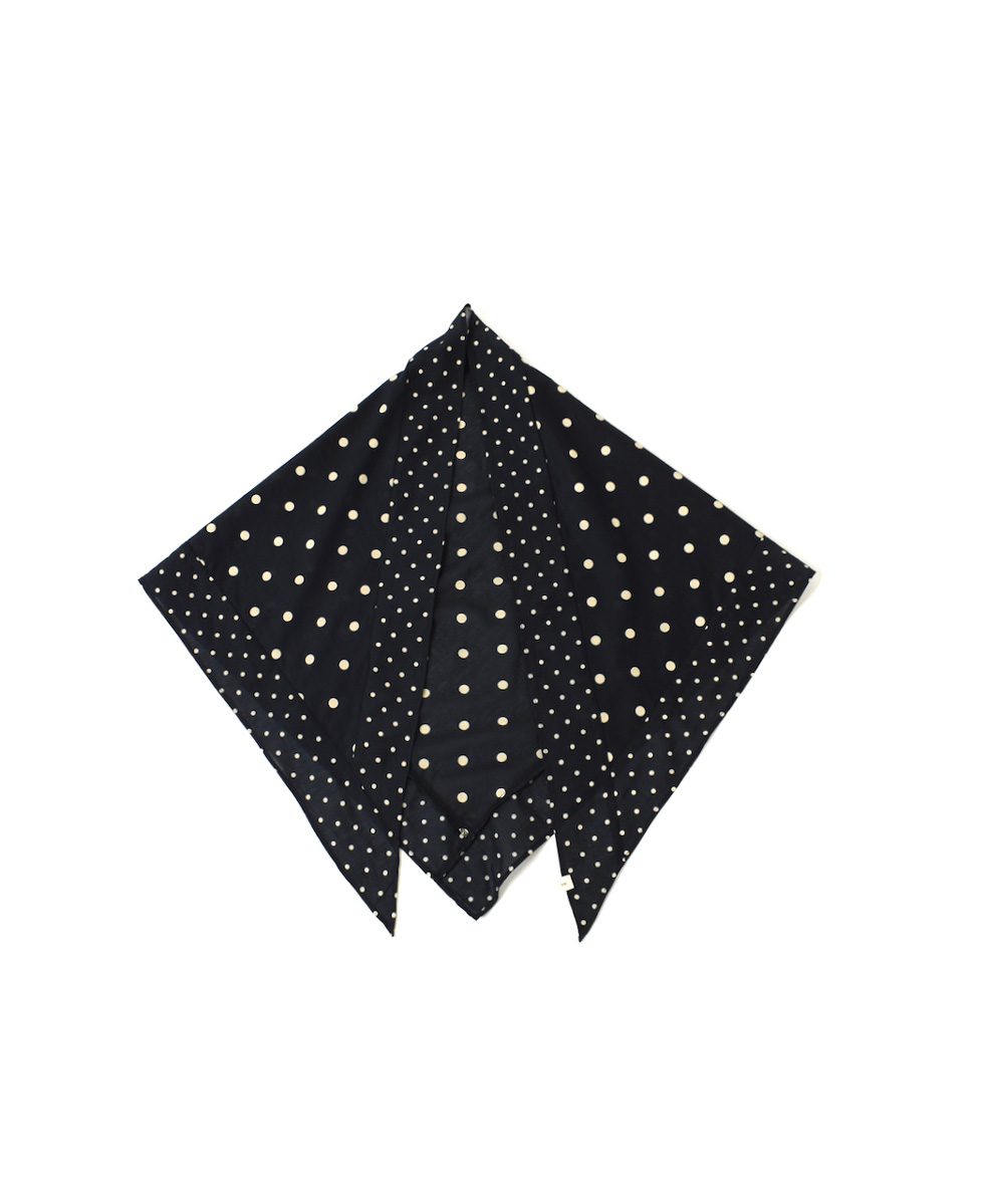 NSL22017 (スカーフ) COTTON VOILE DOT PRINT TRIANGLE SCARF