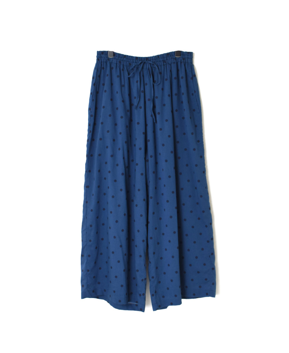 NSL22016 (パンツ) COTTON VOILE DOT PRINT WIDE EASY PANTS