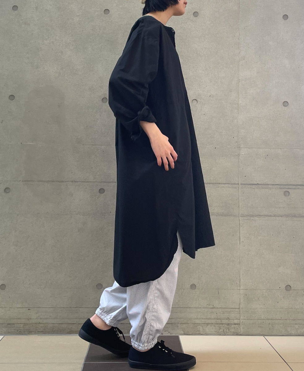 INHT2301CP (ロングシャツ) 60s COTTON POPLIN HENLEY NECK LONG SHIRT