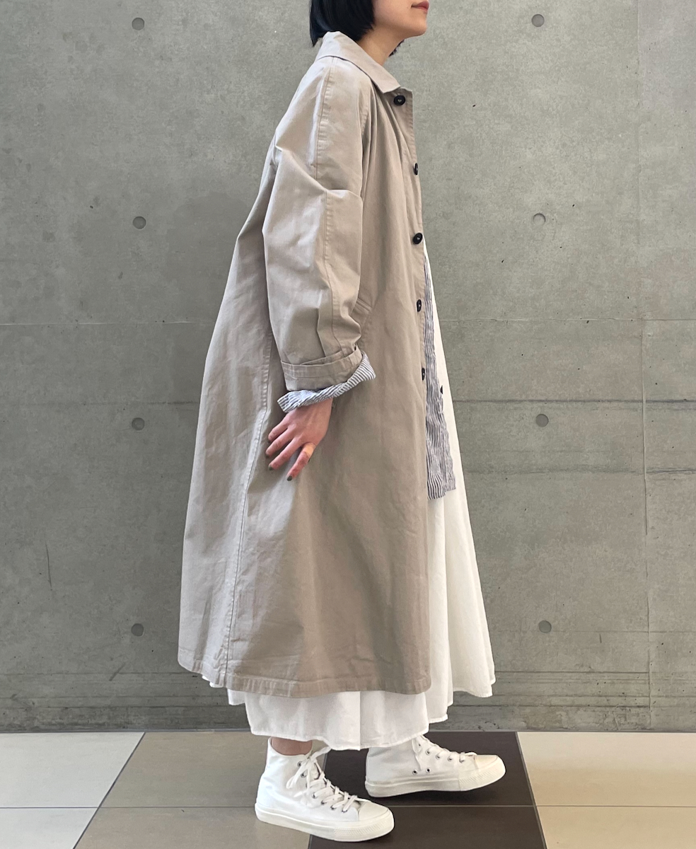 NHT2051BC (コート) MEDIUM WEIGHT COTTON TWILL OVERDYE BALMACAAN COAT