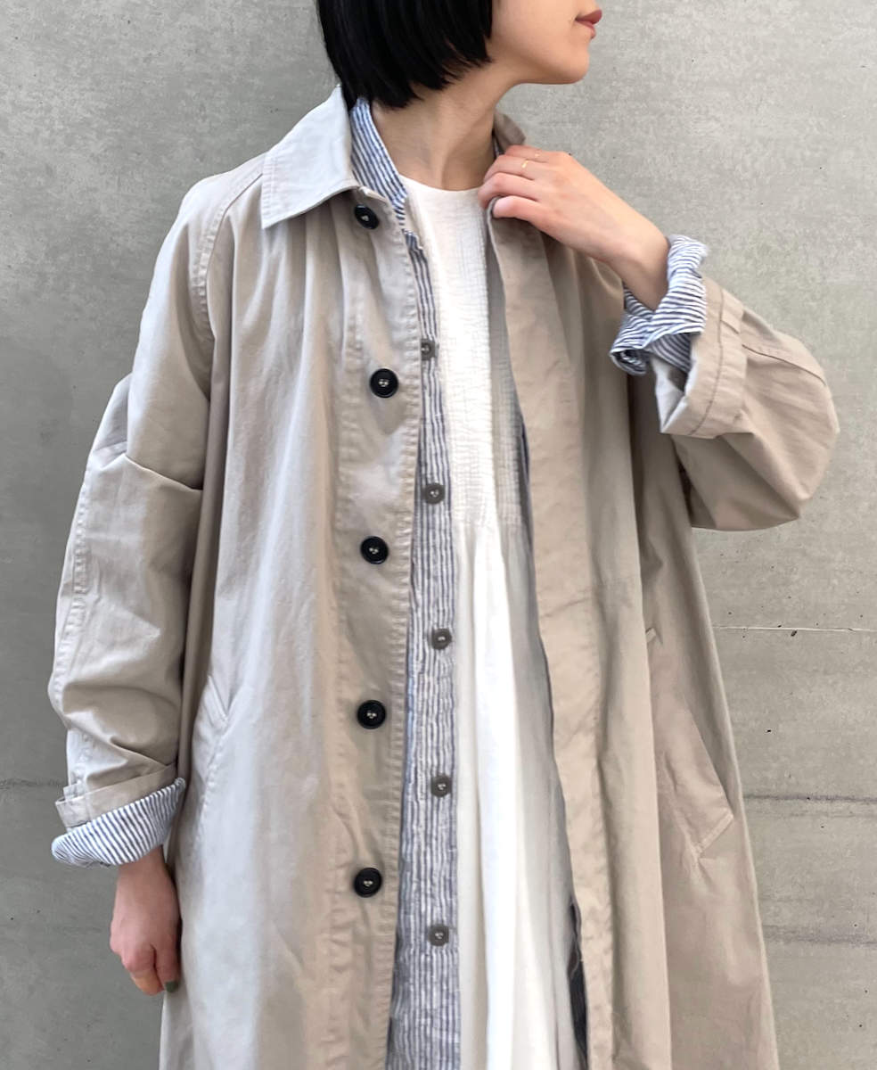 NHT2051BC (コート) MEDIUM WEIGHT COTTON TWILL OVERDYE BALMACAAN COAT