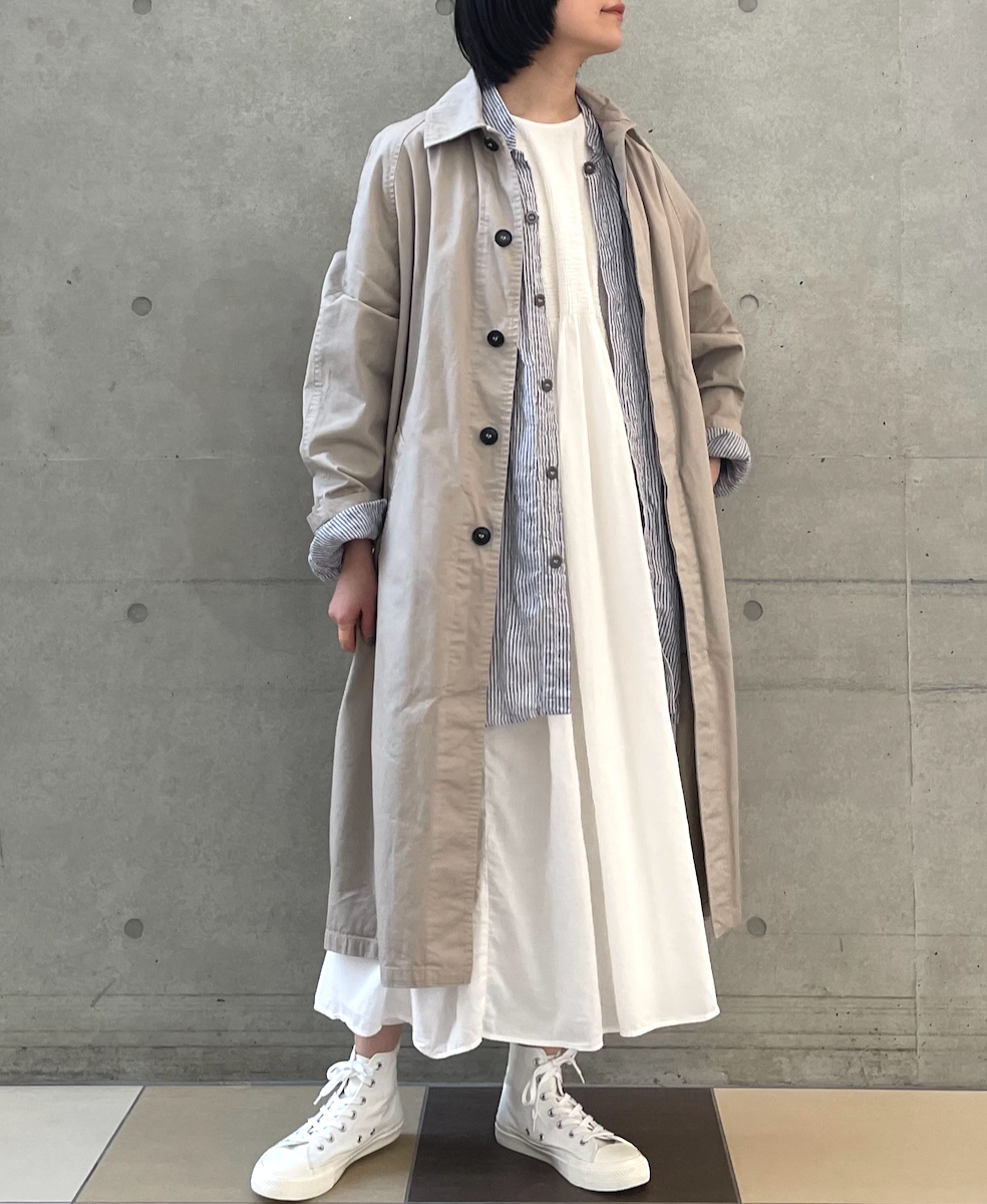 NHT2051BC (コート) MEDIUM WEIGHT COTTON TWILL OVERDYE BALMACAAN COAT