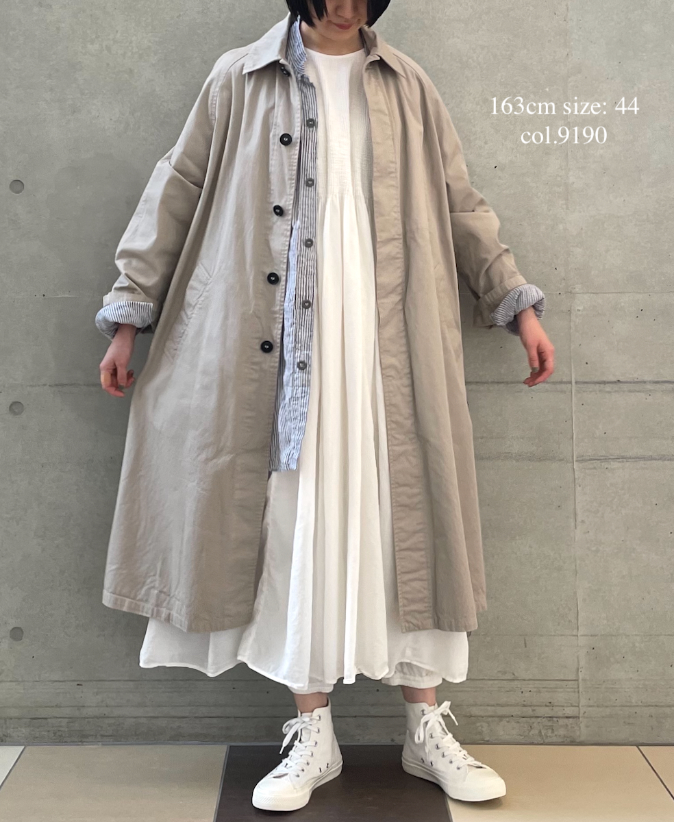 NHT2051BC (コート) MEDIUM WEIGHT COTTON TWILL OVERDYE BALMACAAN COAT