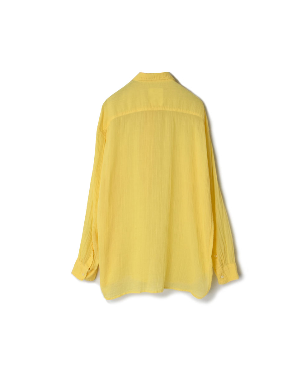 INAM1701GD (シャツ) SINGLE GAUZE OVERDYED UTILITY PULLOVER SHIRT