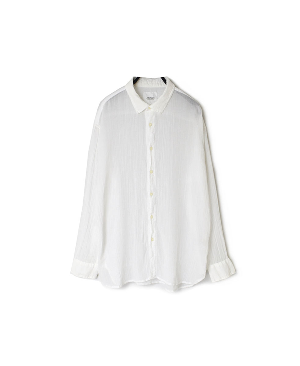 INAM1901GD (シャツ) SINGLE GAUZE OVERDYED UTILITY REGULAR COLLAR SHIRTS