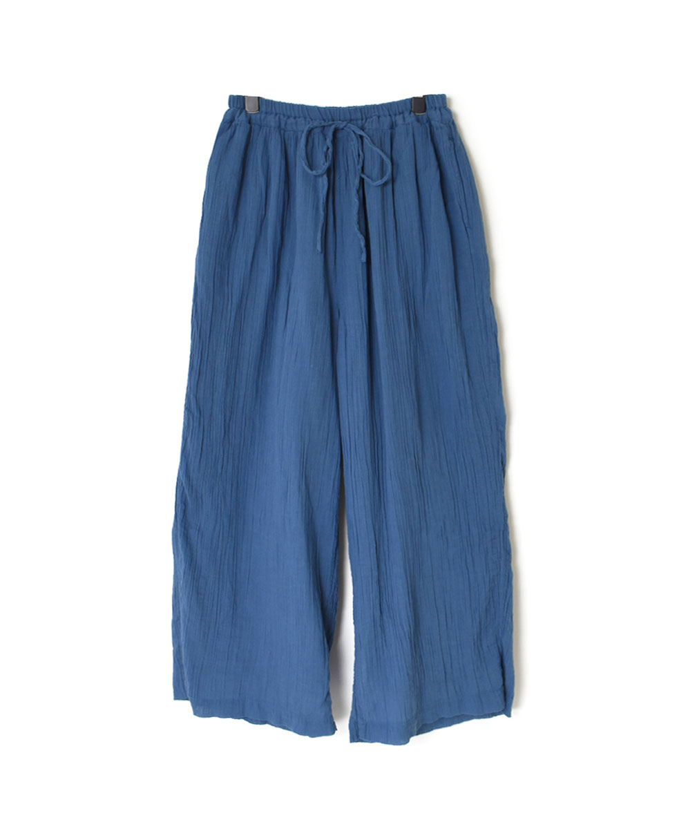 INAM2251GD (パンツ) SINGLE GAUZE OVERDYED GATHERED EASY PANTS