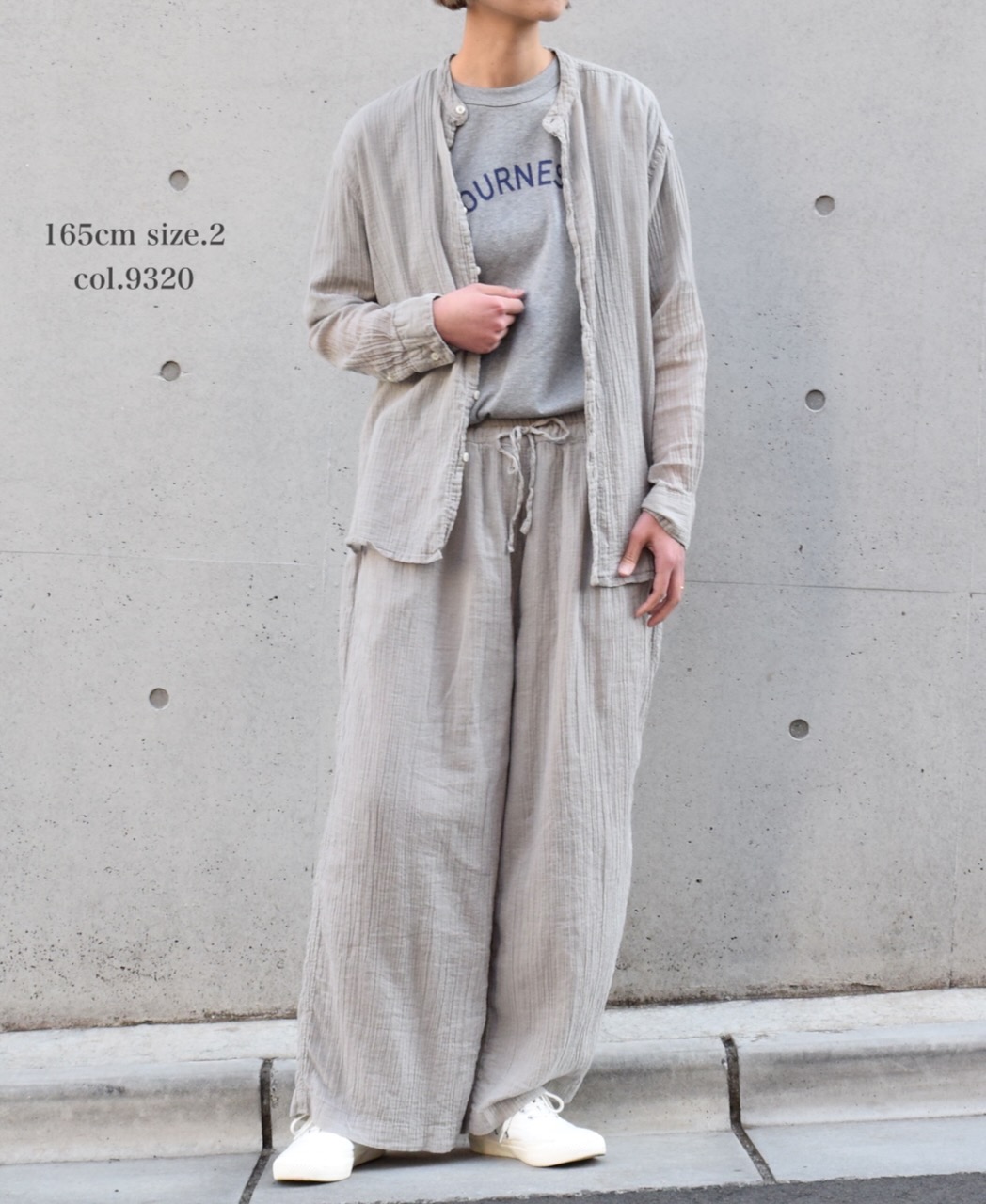 INAM1702GD (シャツ) SINGLE GAUZE OVERDYED UTILITY BANDED COLLAR 