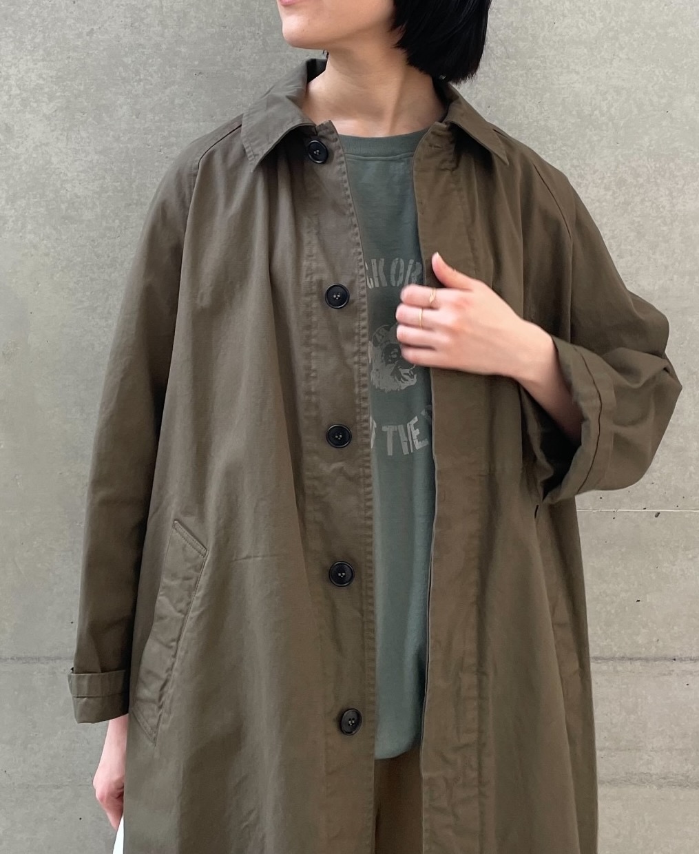 NHT2051BC (コート) MEDIUM WEIGHT COTTON TWILL OVERDYE BALMACAAN COAT