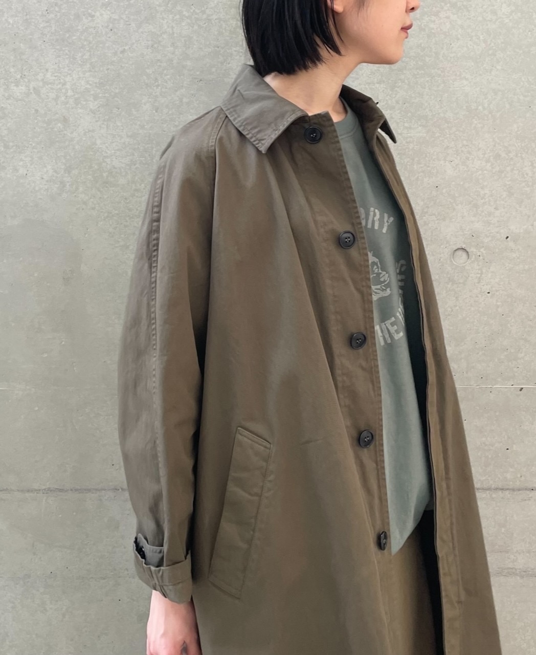 NHT2051BC (コート) MEDIUM WEIGHT COTTON TWILL OVERDYE BALMACAAN COAT