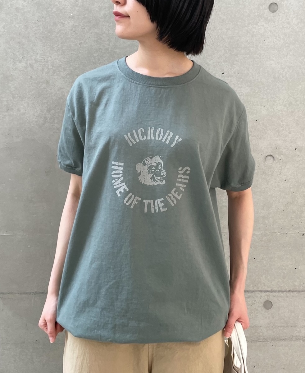 NGT9801 0734 (Tシャツ) 7.2oz "BEAR" CREW-NECK S/SL TEE CUFF AND HEM RIB